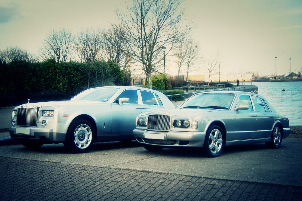 silver phantom and silver bentley arnage